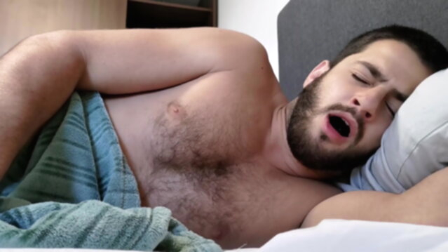 Straight roommate invites you to bed for a nap - hairy chest muscle Porn