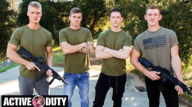 Savage Military Foursome Bareback Fuck Each Other amateur Porn