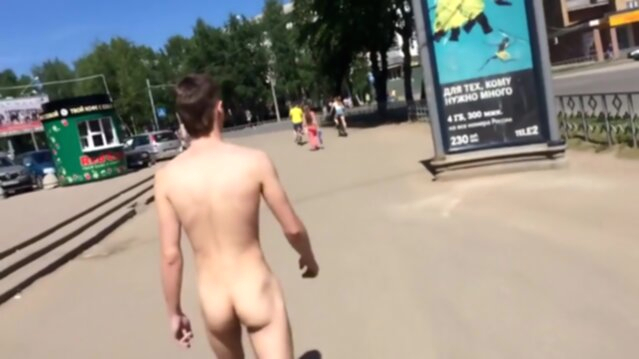 Naked Boy Walking in Public amateur Porn